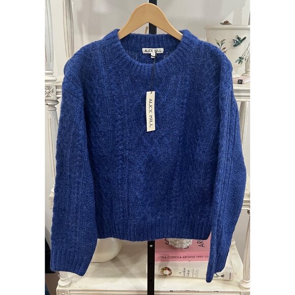 Tuckernuck Alex Mill Catskill Willow Fisherman Sweater Size Medium Cobalt Blue $ - Picture 2 of 4